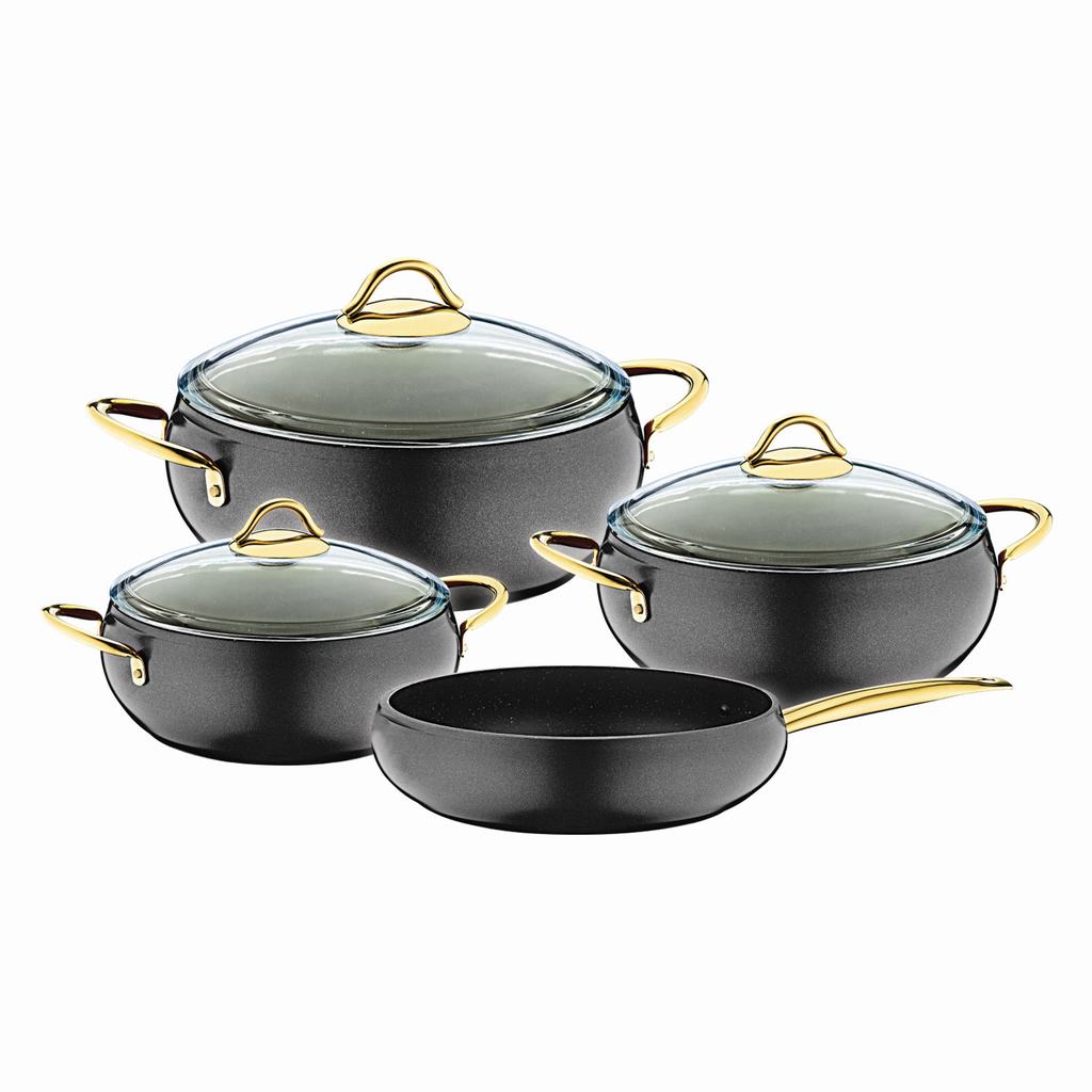 OMS30355FCO231.jpg NON STICK GRANITE COOKWARE SET 7Pcs COPPER - Image 1