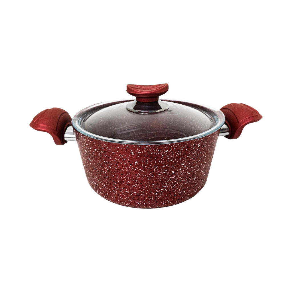 OMS31112D205FR231.jpg DEEP CASSOROLE 20CM RED - Image 1