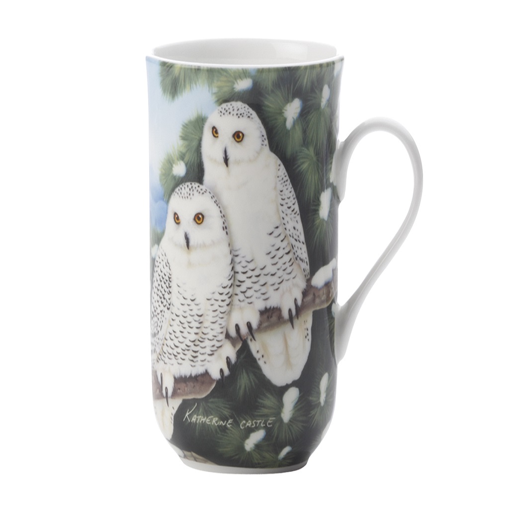PBW1005.jpg MW BIRDS K/C SNOWY OWLS MUG - Image 1