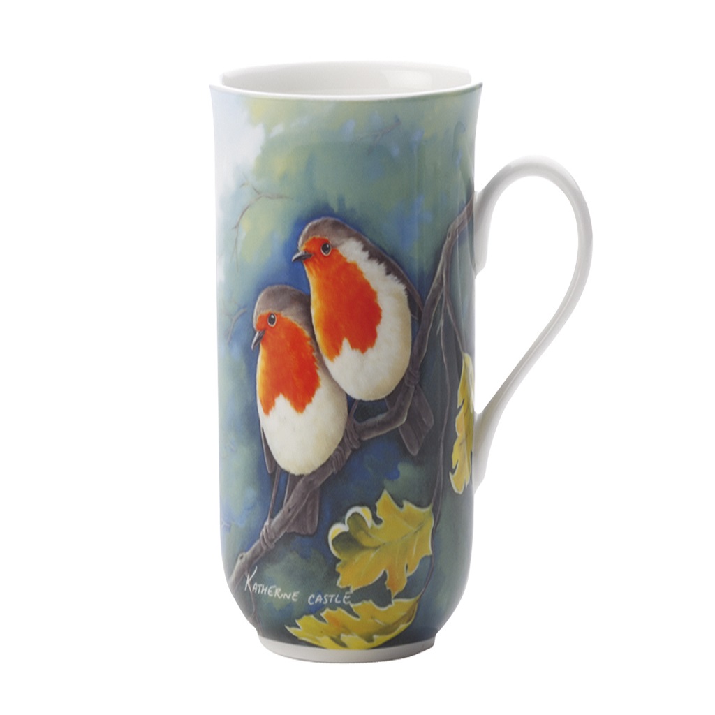 PBW1007.jpg MW BIRDS K/CASTLE ROBINS MUG - Image 1