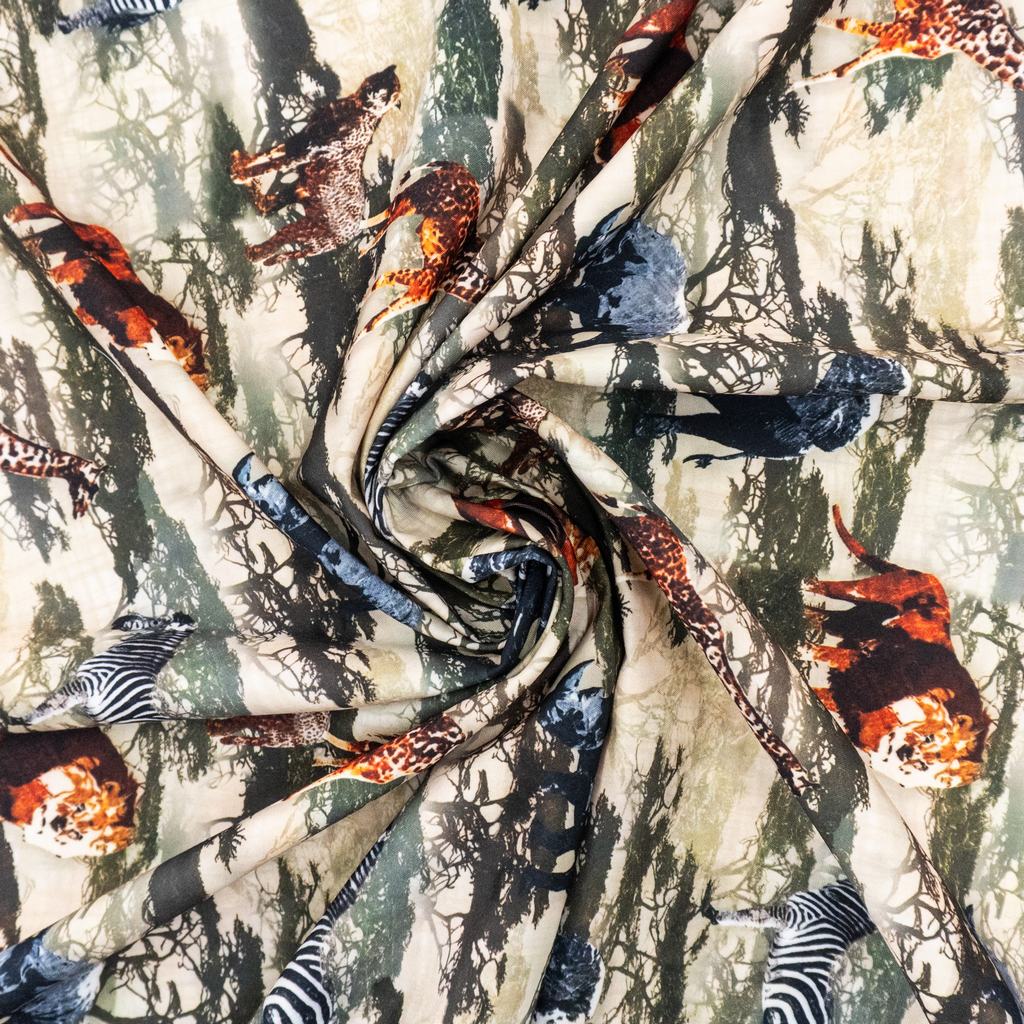 PCC255F11232.jpg PRINTED COTTON CANVAS - BIG FIVE - Image 2