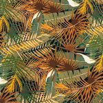 PRINTED COTTON CANVAS - GREEN FOREST