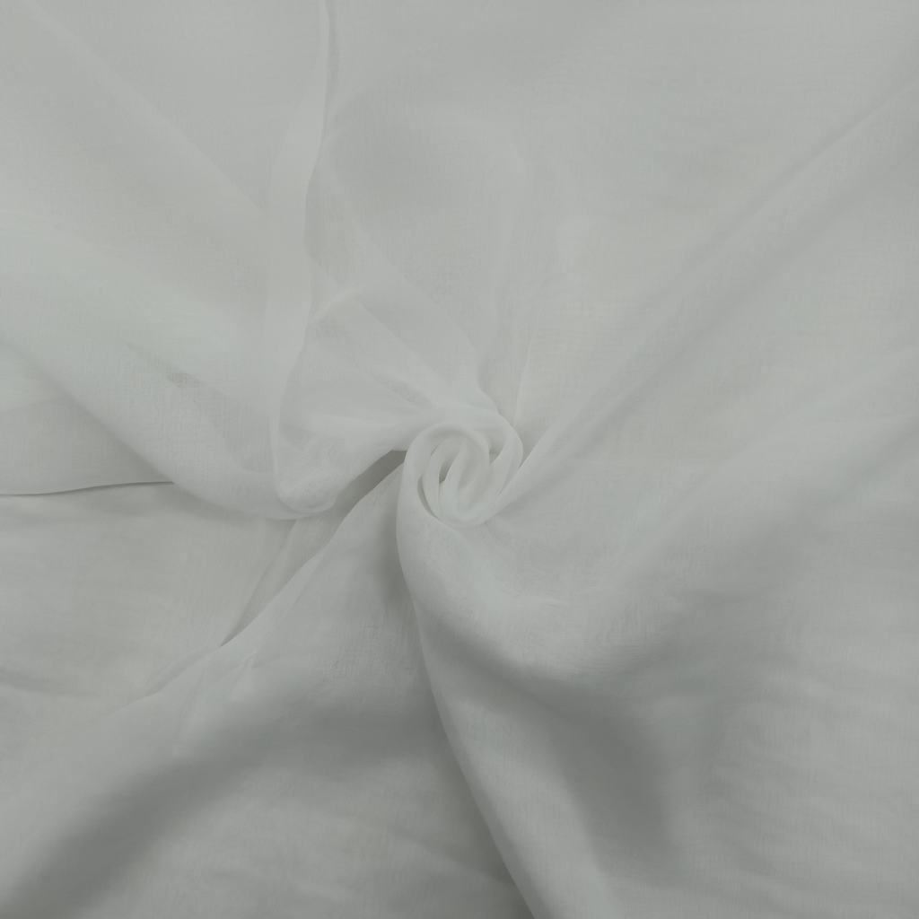 PLLV5FWHITE.jpg 280CM PLAIN LINEN VOILE-WHITE - Image 1