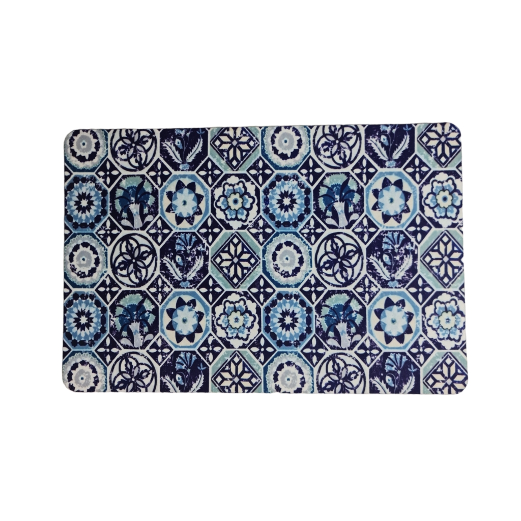 PM2DBP231.jpg 29 X 43 PRINTED PLACEMAT BLUE PATTERN - Image 1
