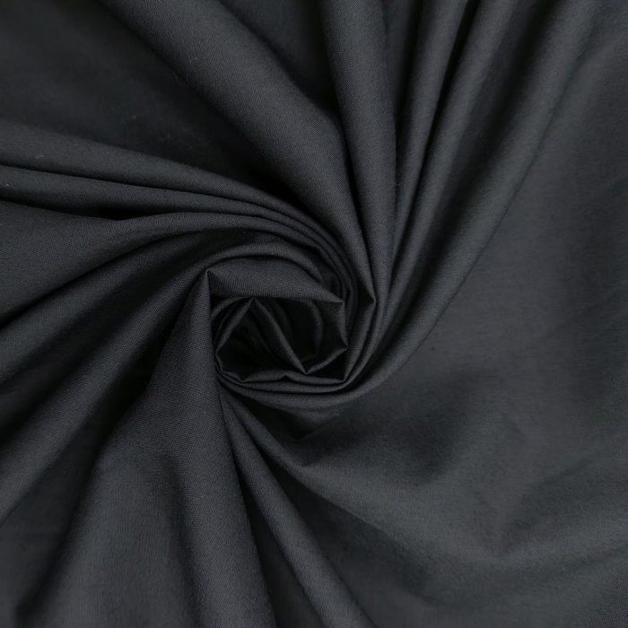 115CM PLAIN POLY COTTON - BLACK - Image 1