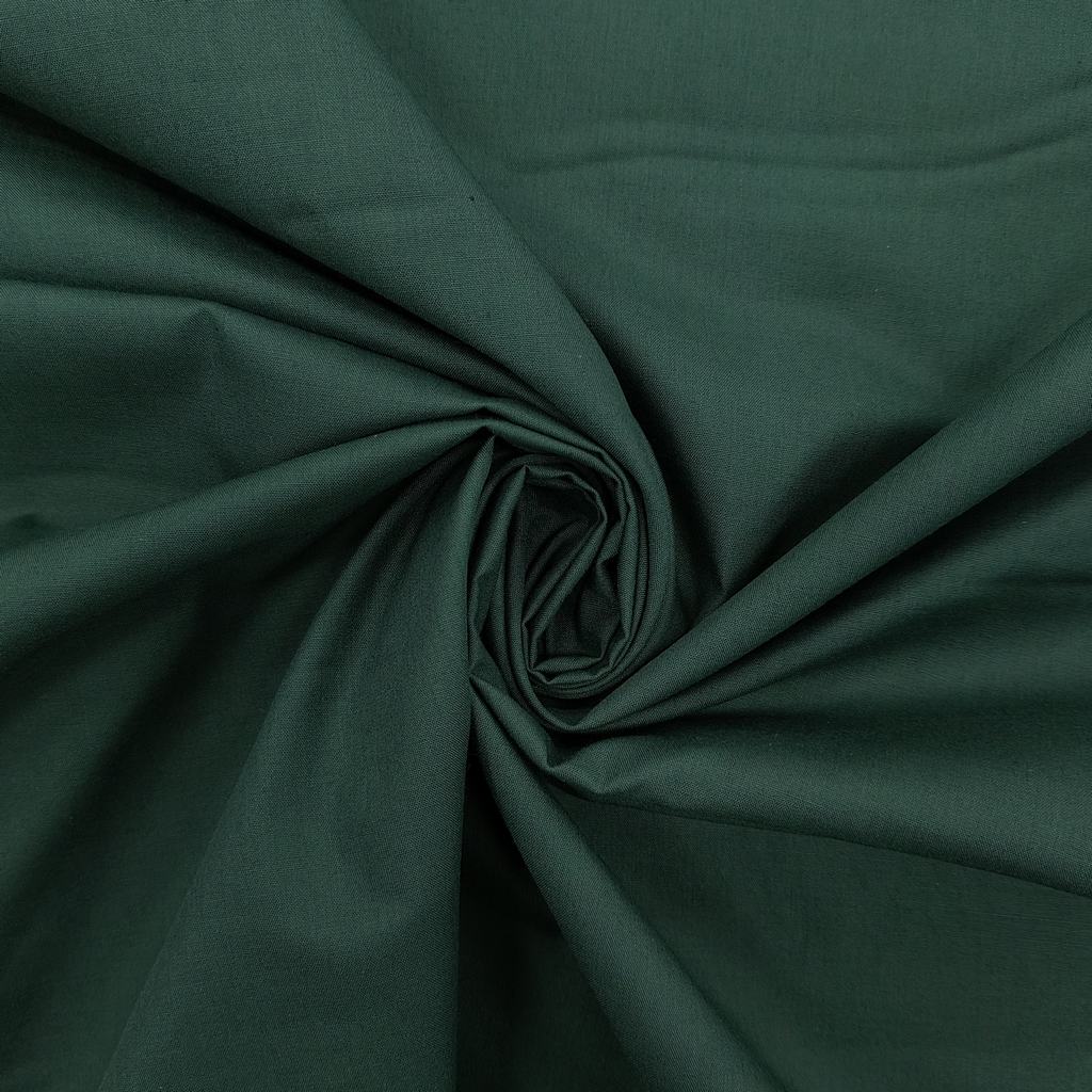 PPC5FBOTTLE20GREEN231.jpg 115CM PLAIN POLY COTTON - BOTTLE GREEN - Image 1