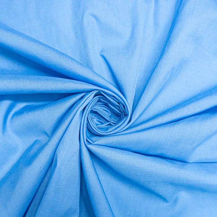 115CM PLAIN POLY COTTON - POWDER BLUE - Image 1