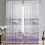 PRINTED SEMI SHEER VOILE - PURPLE - Image 2