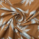 PRINTED RAYON LINEN FERN RUST - Image 2