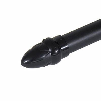 16MM ACORN FIN PVC - BLACK