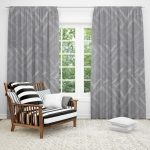280CM DIAMOND JACQ. CURTAIN-DARK GREY - Image 2