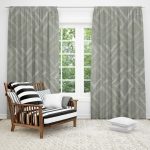 280CM DIAMOND JACQ. CURTAIN-STONE - Image 2