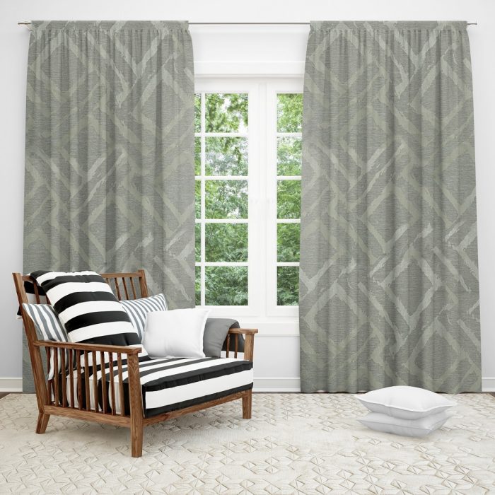 280CM DIAMOND JACQ. CURTAIN-STONE - Image 2