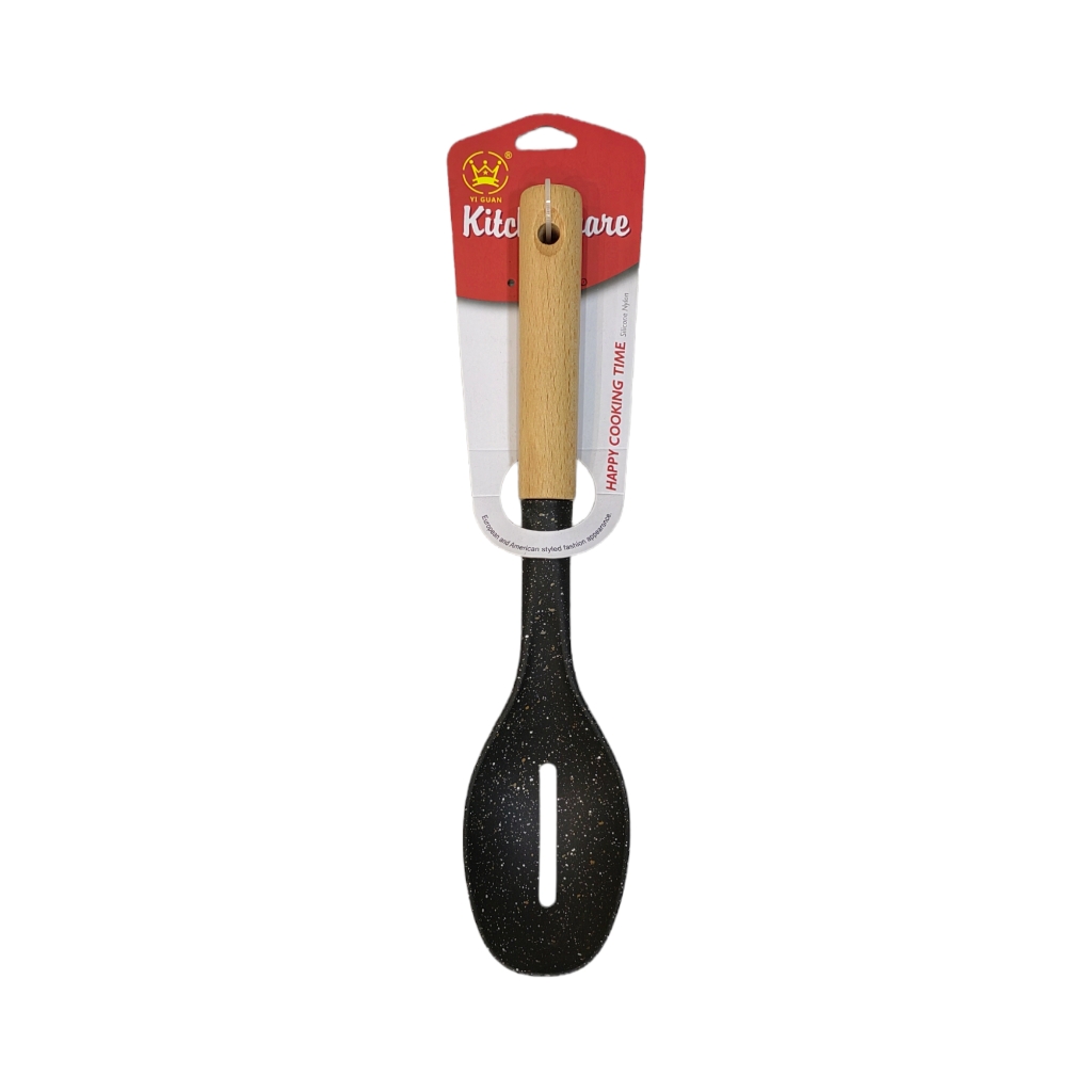 RB2DZX238.jpg LEAKAGE SPOON WITH WOODEN HANDLE - Image 1