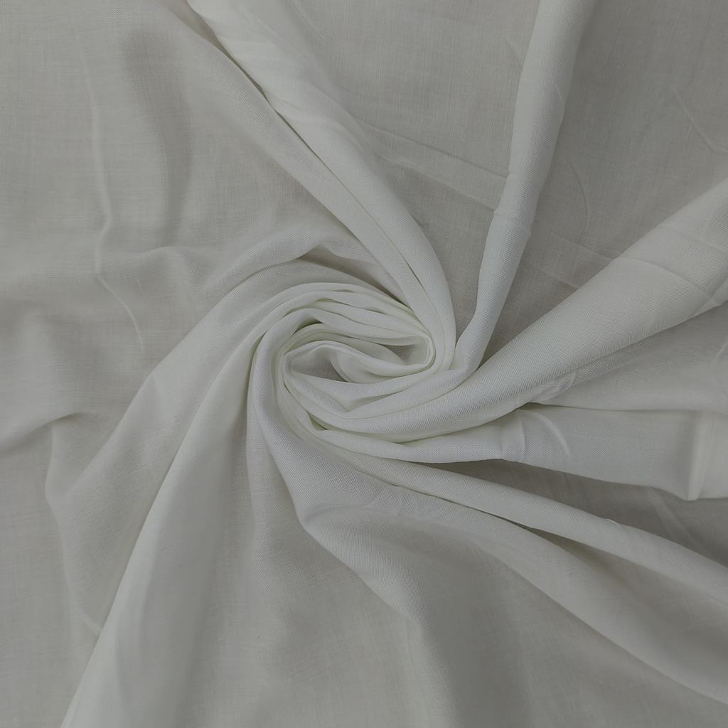 RCI5FIVORY.jpg 150CM PLAIN RAYON CHALLIS-IVORY - Image 1