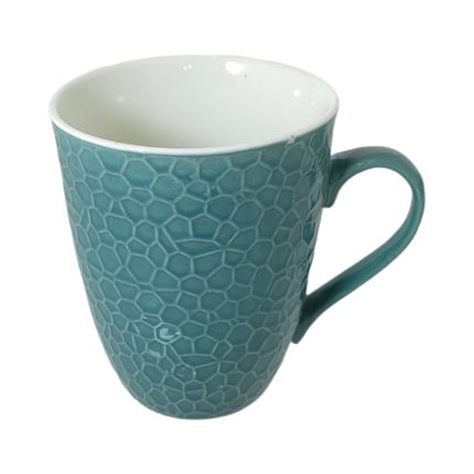EMBOSSED MUG-TEAL