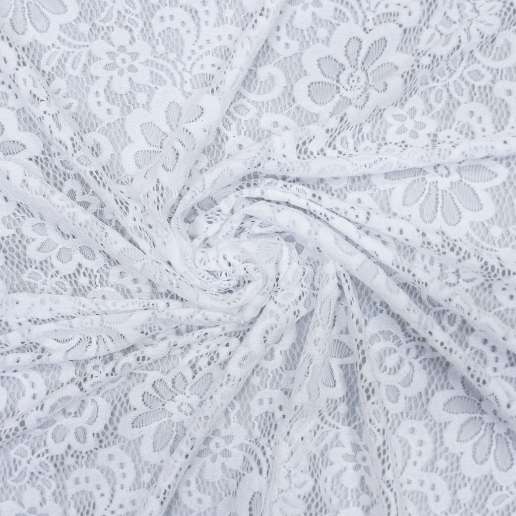 RT2D11715F1232.jpg STRETCH LACE- 1210 WHITE - Image 2