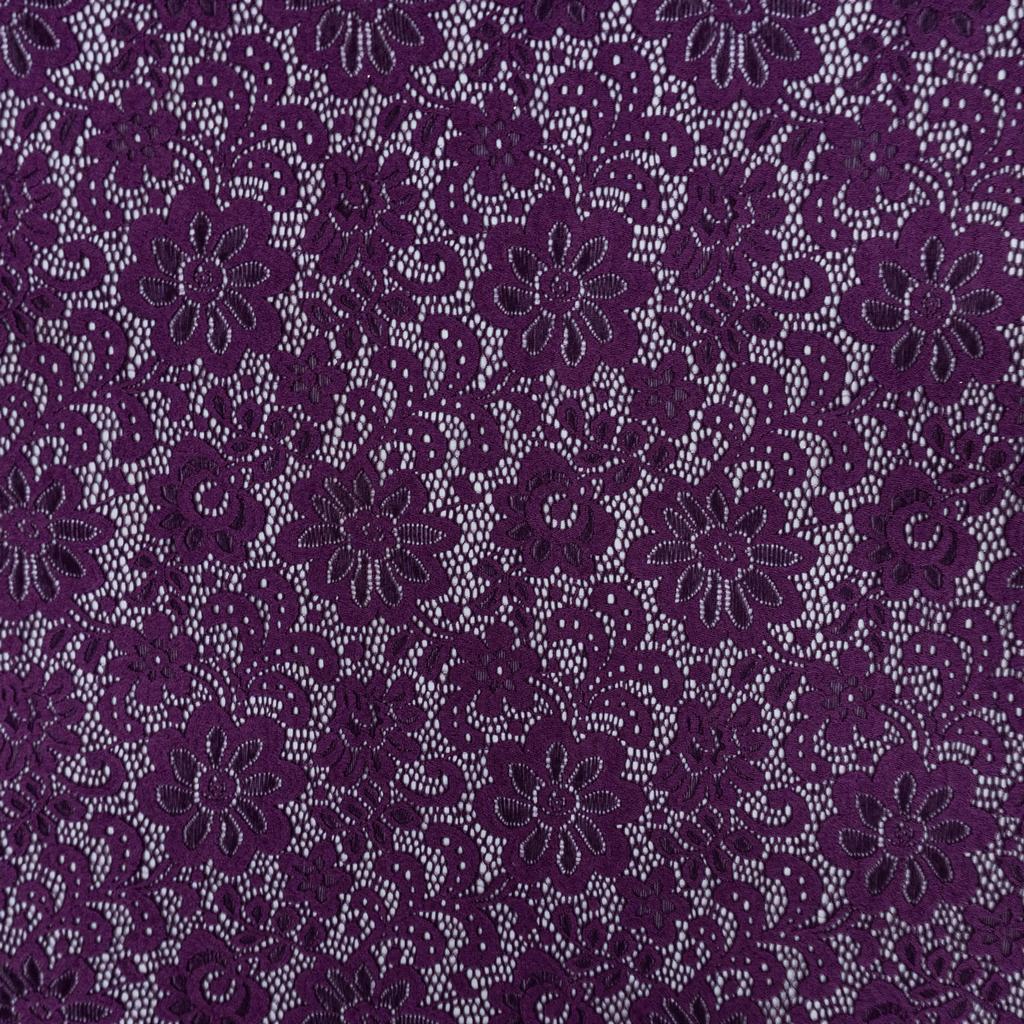 RT2D11715F3231.jpg STRETCH LACE- 1210 PURPLE - Image 1
