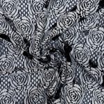 STRETCH LACE- 1288D BLACK/WHITE - Image 2