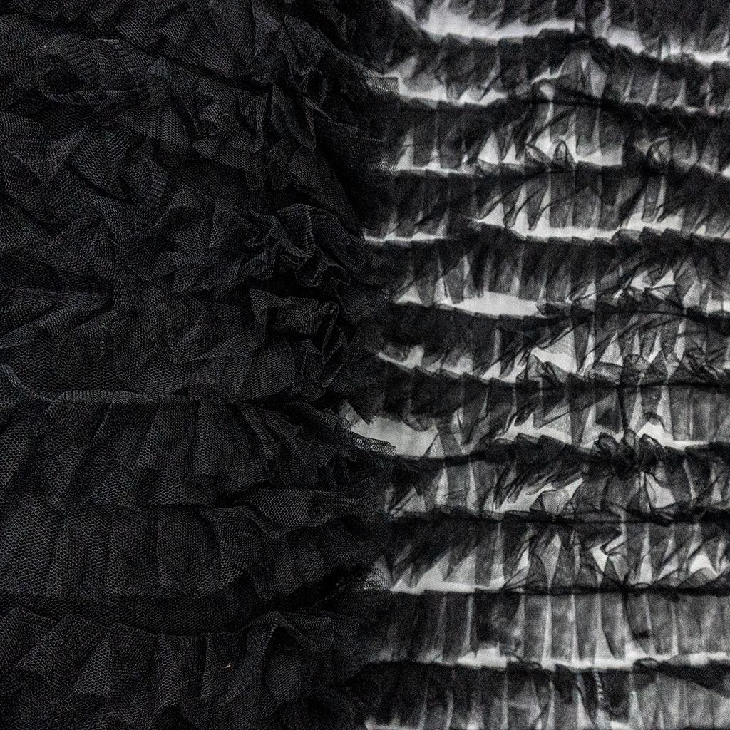 RT2D15FBLACK231.jpg 150CM RUFFLED TULLE (BLACK) - Image 1