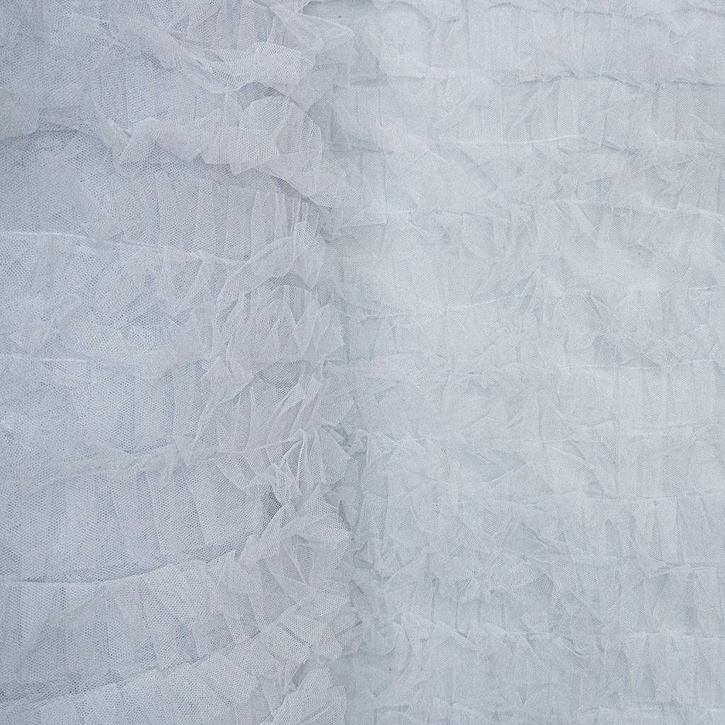 RT2D15FWHITE231.jpg 150CM RUFFLED TULLE (WHITE) - Image 1