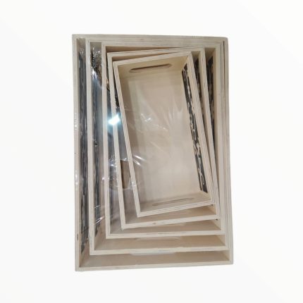 5PC WOODEN TRAY