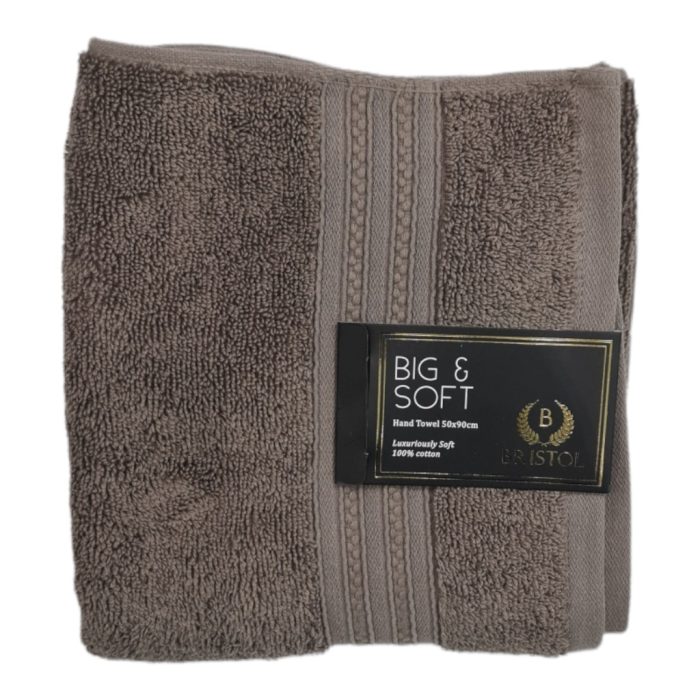 BIG & SOFT LUXURY HAND TOWEL BROWN - Image 1