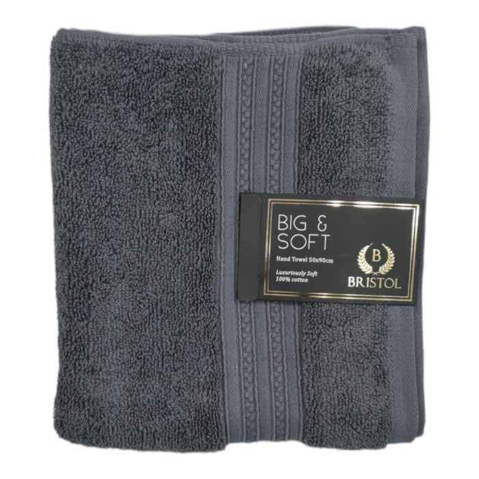 BIG & SOFT LUXURY HAND TOWEL DARK GREY - Image 1