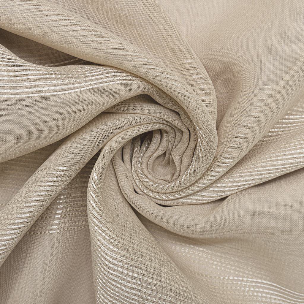 SLV5FBEIGE233.jpg 280CM STRIPE LINEN VOILE - BEIGE - Image 3