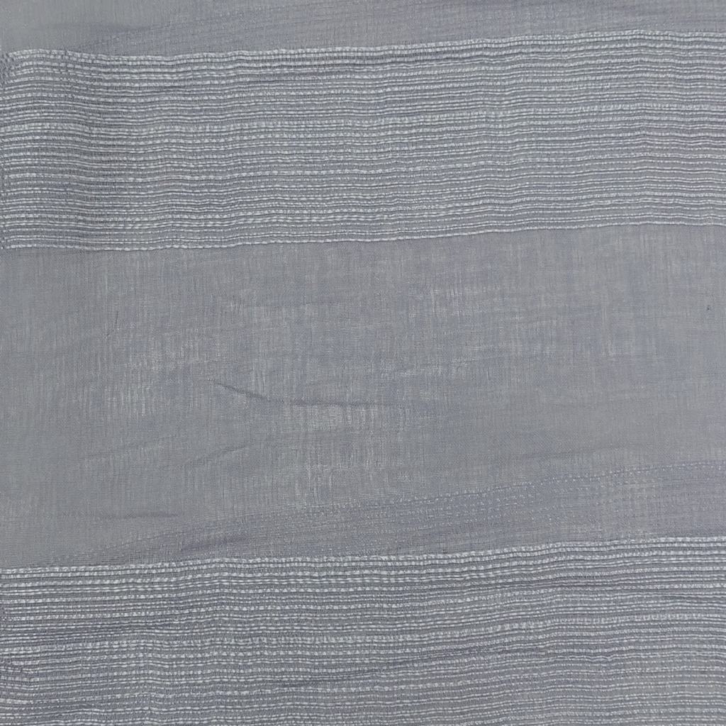 SLV5FDARK20GREY.jpg 280CM STRIPE LINEN VOILE - DARK GREY - Image 1