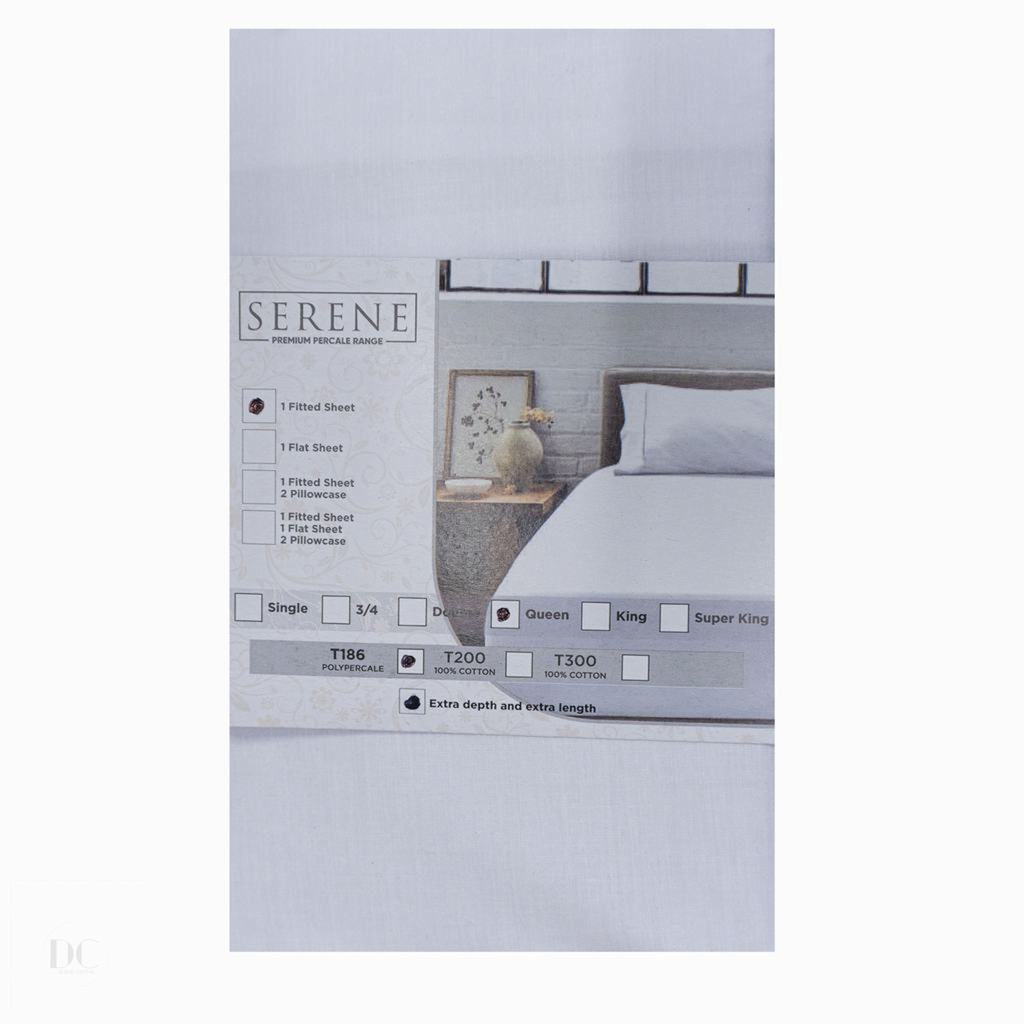 SQFT015FW231.jpg SERENE QUEEN FITTED SHEET XL/XD WHITE - Image 1
