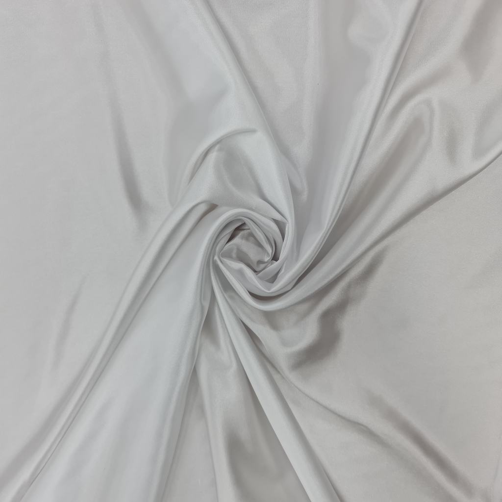 SS85FWHITE.jpg 150CM STRETCH SATIN - WHITE - Image 1
