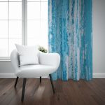TEXTURE LINED CURTAIN-AQUA - Image 2