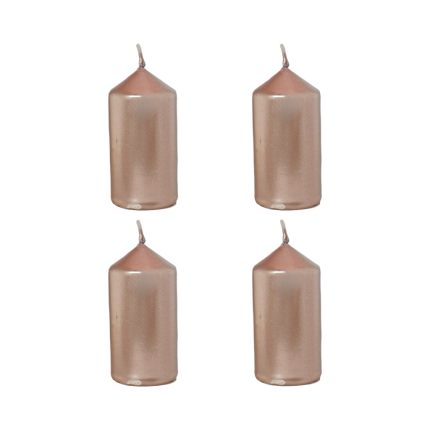 SMALL CANDLES 4PC-ROSE GOLD