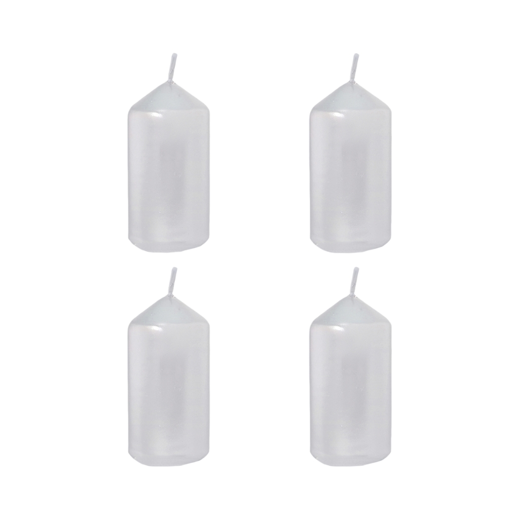 TT2D8261S5FS.jpg SMALL CANDLES 4PC-SILVER - Image 1