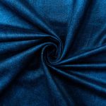 140CM PLAIN VELVET SUEDE-BLUE - Image 2