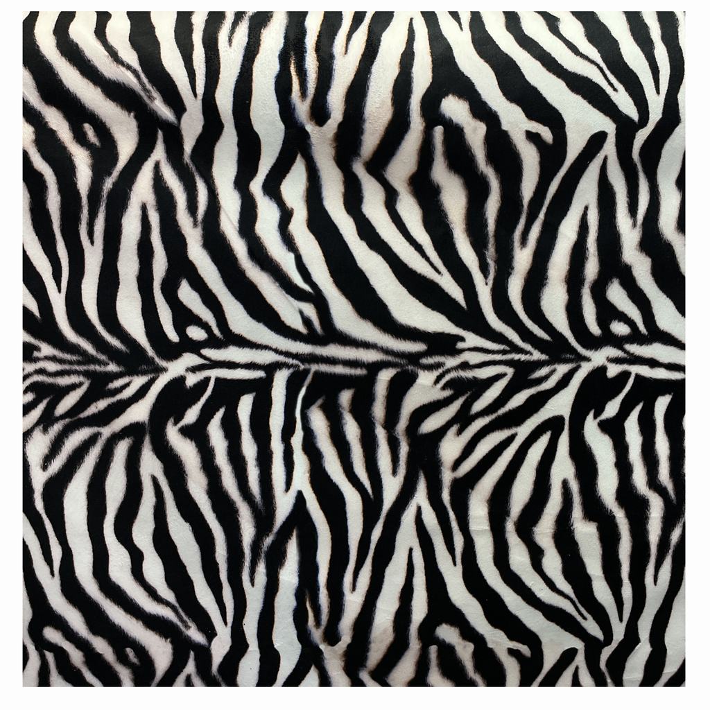 VVST5FZB231.jpg VELVET SCATTER UPHOLSTERY ALL OVER 140CM-ZEBRA SKIN - Image 1