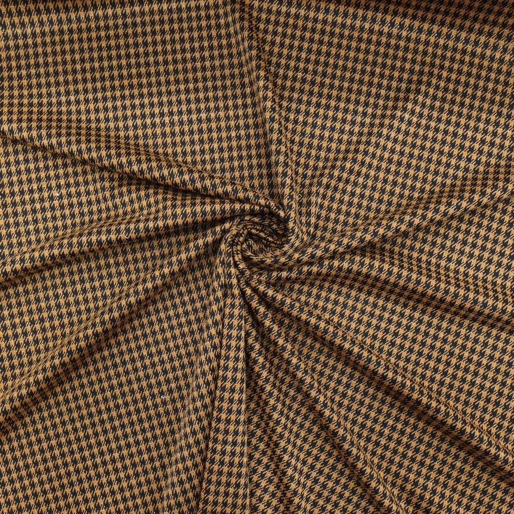 W202D1185FMUSTARD.jpg KNITTED CHECK PONTI WITH LUREX - Image 1