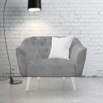 280CM 100% POLYESTER UPHOLSTERY/CURTAINING FABRIC-LT.GREY - Image 2