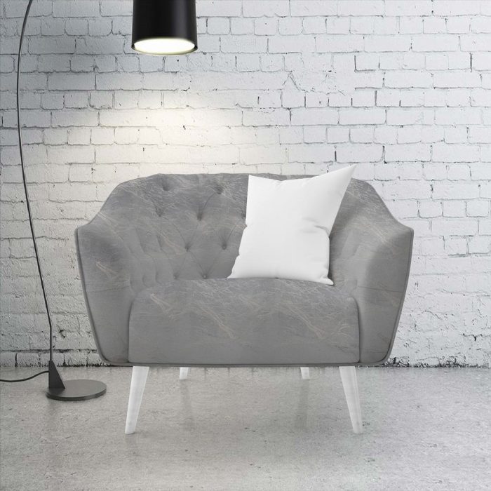 280CM 100% POLYESTER UPHOLSTERY/CURTAINING FABRIC-LT.GREY - Image 2