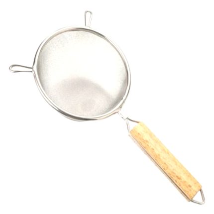 STRAINER W/WOODEN HANDLE 24CM