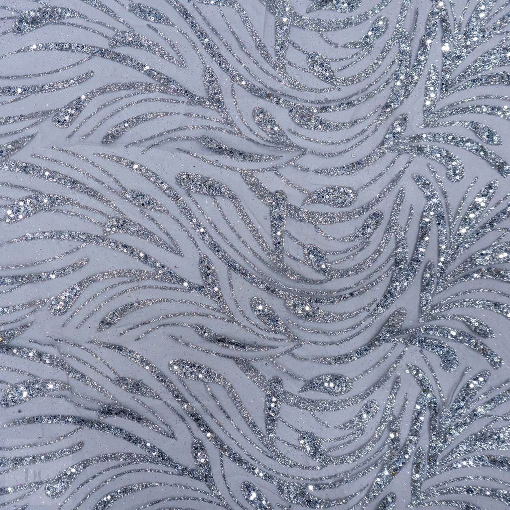 1008912D115FSILVER231.jpg CAVIAR TULLE 150CM - Image 1