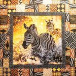 VELVET SCATTER 0.63cm PER PANEL- ZEBRA SUNSET - Image 2