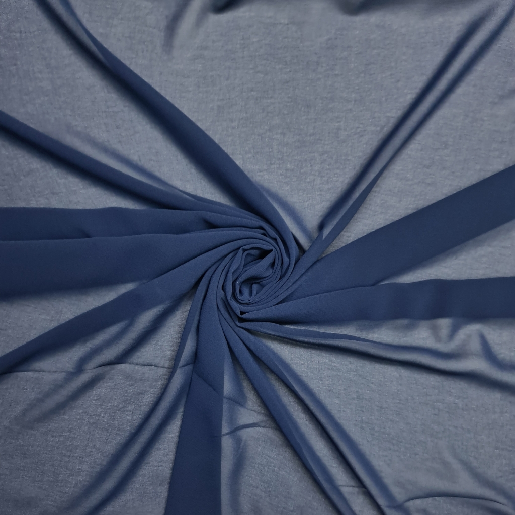 20235FNAVY231.jpg ITY FRENCH CHIFFON (150CM)(NAVY) - Image 1