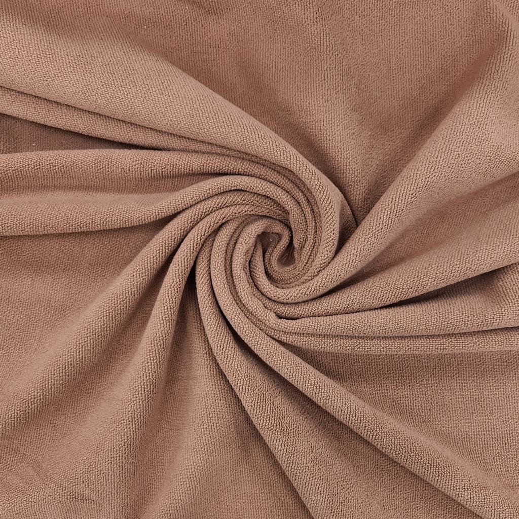 2055FCLAY-1.jpg D/SIDE POLYESTER TOWELLING (150CM)(CLAY) - Image 1