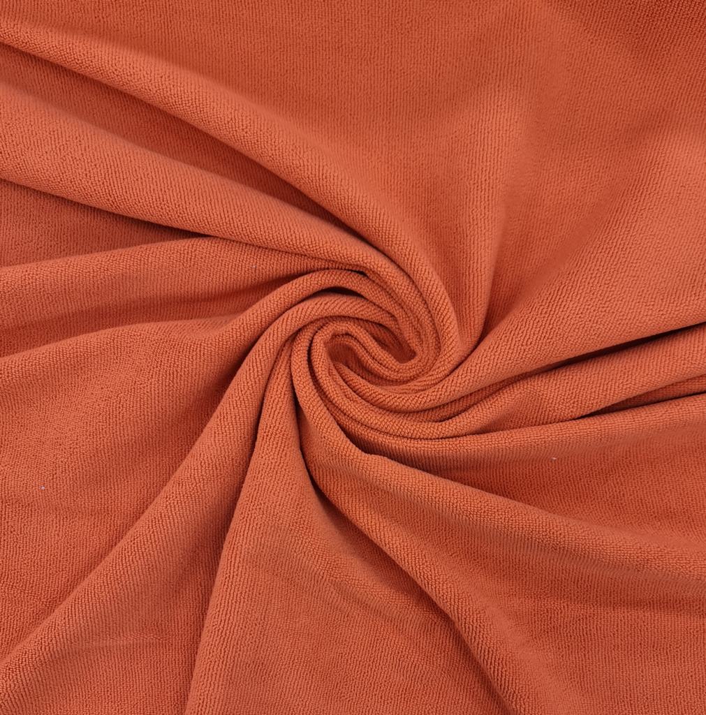 2055FORANGE-1.jpg D/SIDE POLYESTER TOWELLING (150CM)(ORANGE) - Image 1