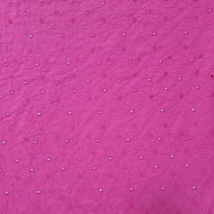 COTTON EMB-ROUGE RED