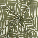 PRINTED CAPRI LINEN LOOK 19 GREEN - Image 2