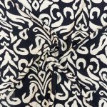 PRINTED CAPRI LINEN LOOK 25 BLACK&WHITE - Image 2