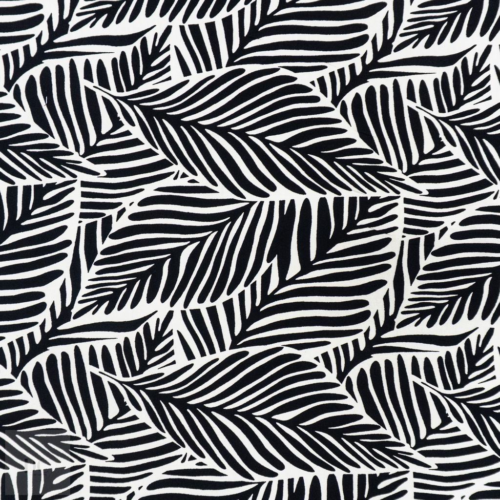 33232D25F30231.jpg PRINTED CAPRI LINEN LOOK 20 BLACK - Image 1